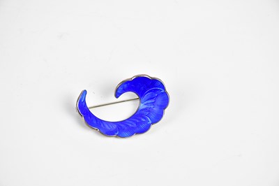 Lot 569 - A Norwegian sterling silver and enamel floral...