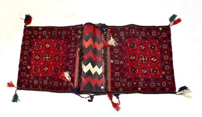 Lot 82 - An Afghan Beshir hand knotted donkey bag
