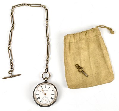 Lot 1830 - A 935 silver key wind open faced pocket watch,...