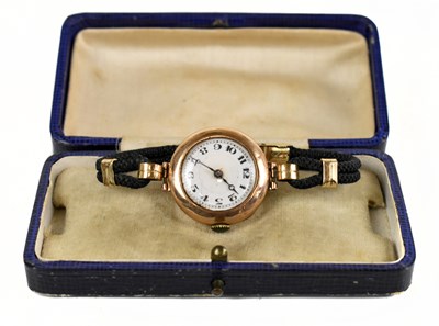 Lot 1737 - A lady's 9ct gold cased wristwatch, the...