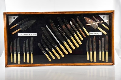 Lot 1233 - J. NOWILL & SONS, SHEFFIELD; two cutlery...