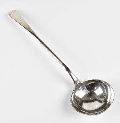 Lot 2256 - A Georgian hallmarked silver ladle, stamped...