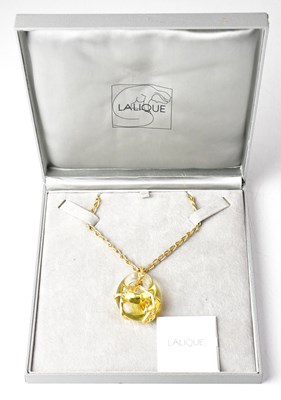 Lot 797 - LALIQUE; a 'Ronces' necklace with yellow...