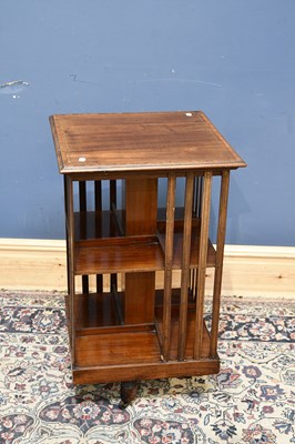 Lot 52 - An Edwardian inlaid mahogany revolving...