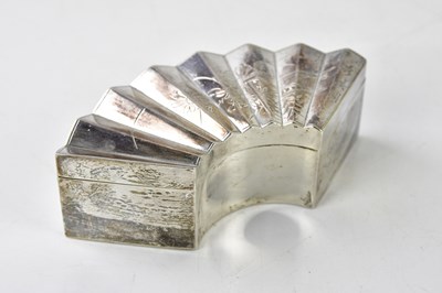 Lot 2509 - A Japanese style white metal trinket box in...