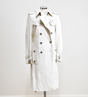 Lot 884 - BURBERRY; a cream soft nappa leather full...