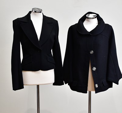 Lot 891 - DOLCE & GABANNA; two black wool short fitted...
