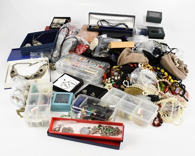 Lot 1563 - A large collection of costume jewellery,...