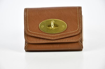 Lot 830 - MULBERRY; an oak Darwin leather purse wallet...