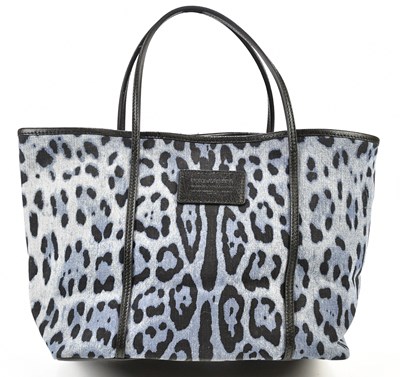 Lot 755 - DOLCE & GABANNA; a blue animal print cloth and...