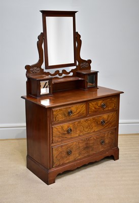Lot 1041 - An early 20th century walnut dressing chest,...
