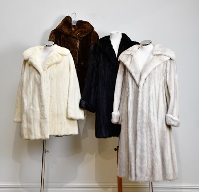 Lot 895 - A full length mink dark brown fully lined coat,...