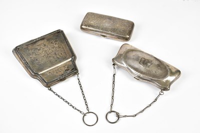 Lot 2123 - F D LONG; a George V hallmarked silver purse...