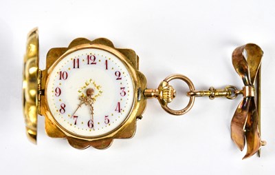 Lot 663 - A 14ct yellow gold crown wind full hunter...