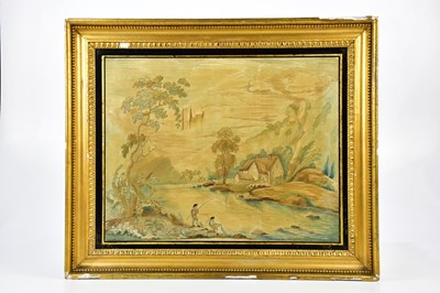 Lot 1396 - SPORTING INTEREST; a Georgian needlework...