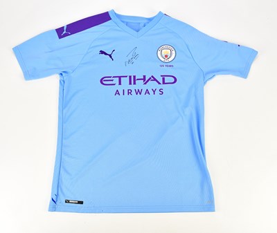 Lot 1458 - SERGIO AGUERO; an autographed replica...