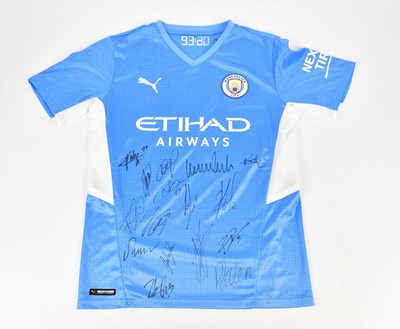 Lot 2247 - MANCHESTER CITY; an team autographed replica...