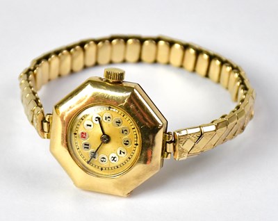 Lot 1066 - ROLEX; a 15ct gold cased wristwatch, the dial...
