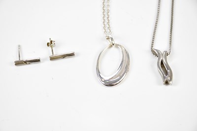 Lot 510 - HOT DIAMONDS; a silver pendant on chain, a...