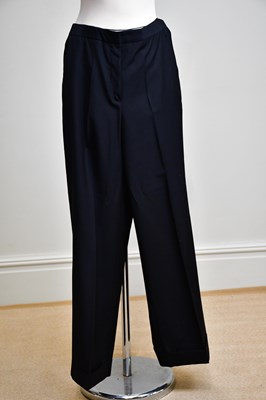 Lot 908 - ALEXANDER MCQUEEN; a pair of 100% wool black...