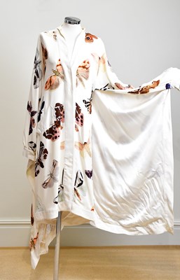 Lot 874 - ALEXANDER MCQUEEN; a rare moth print silk...