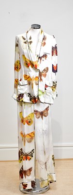 Lot 881 - ALEXANDER MCQUEEN; a pair of cream and...