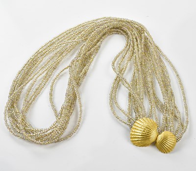 Lot 920 - FARAH LISTER, LONDON; a glass rope bead, nine...