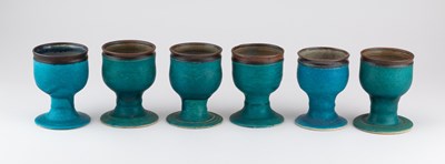 Lot 3 - ABDO NAGI (1941-2001); a set of six stoneware...