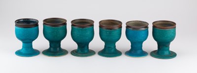 Lot 3 - ABDO NAGI (1941-2001); a set of six stoneware...