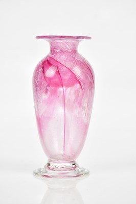 Lot 2645 - A decorative pink glass vase, indistinctly...