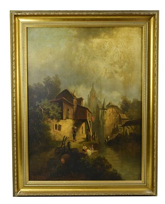 Lot 1674 - UNATTRIBUTED; a 19th century Continental oil...