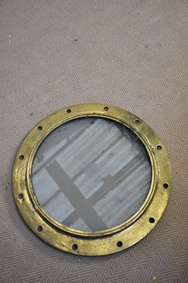Lot 1258 - A large brass ship's porthole, diameter 53cm.