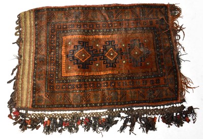 Lot 134 - A hand-woven Uzbek Carpet bag in black, brown...
