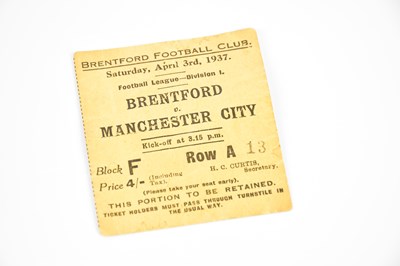 Lot 2340 - MANCHESTER CITY; an original 1930s ticket...