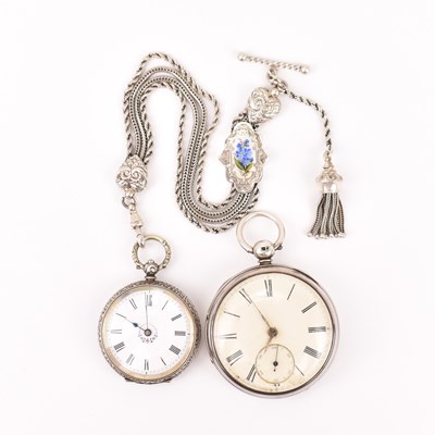 Lot 866 - Two hallmarked silver pocket watches...