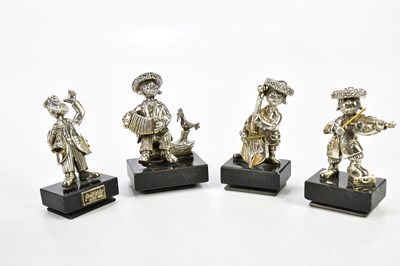 Lot 2124 - FRANK MEISLER; four sterling silver figures of...