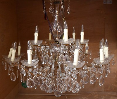 Lot 1548 - A large and impressive cut glass electrolier...