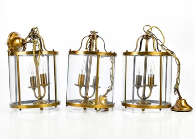 Lot 1556 - Three contemporary glazed and bronze effect...