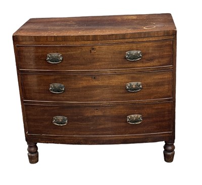 Lot 71 - An early 20th century mahogany bowfront chest...