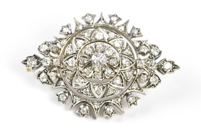 Lot 427 - A Victorian yellow metal diamond set...