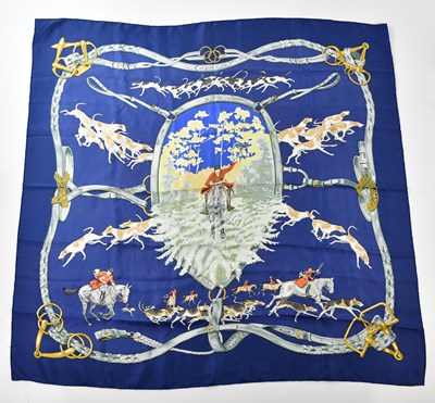 Lot 807 - HERMÈS; a 100% silk Le Bien Aller scarf,...