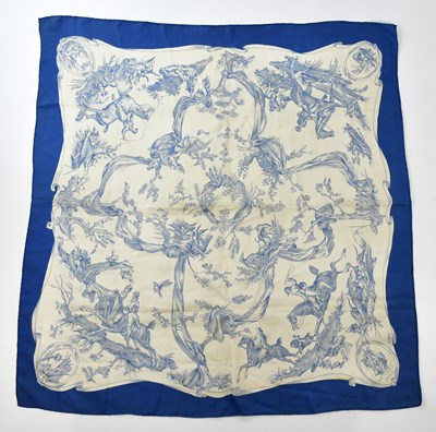 Lot 820 - HERMÈS; a vintage 100% silk scarf depicting...