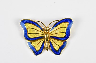 Lot 428 - DE VROOMEN; an 18ct yellow gold enamel...
