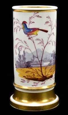 Lot 757 - A 19th century hand painted cylindrical spill...