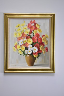Lot 1658 - ELIZABETH ROUVIERE; oil on canvas, still life,...