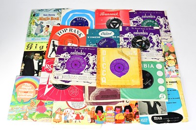 Lot 214 - POP AND EASY LISTENING; over 200 45rpm singles...
