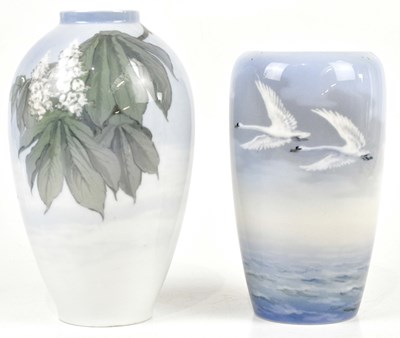 Lot 2761 - ROYAL COPENHAGEN; two ceramic vases including...