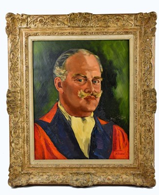Lot 1664 - NANCY GREIG; oil on canvas, portrait of...
