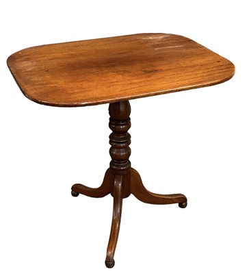 Lot 70 - A mahogany tilt-top table on tripod base, top...
