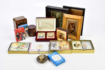 Lot 1291 - A Tunbridge ware two division card case, an...